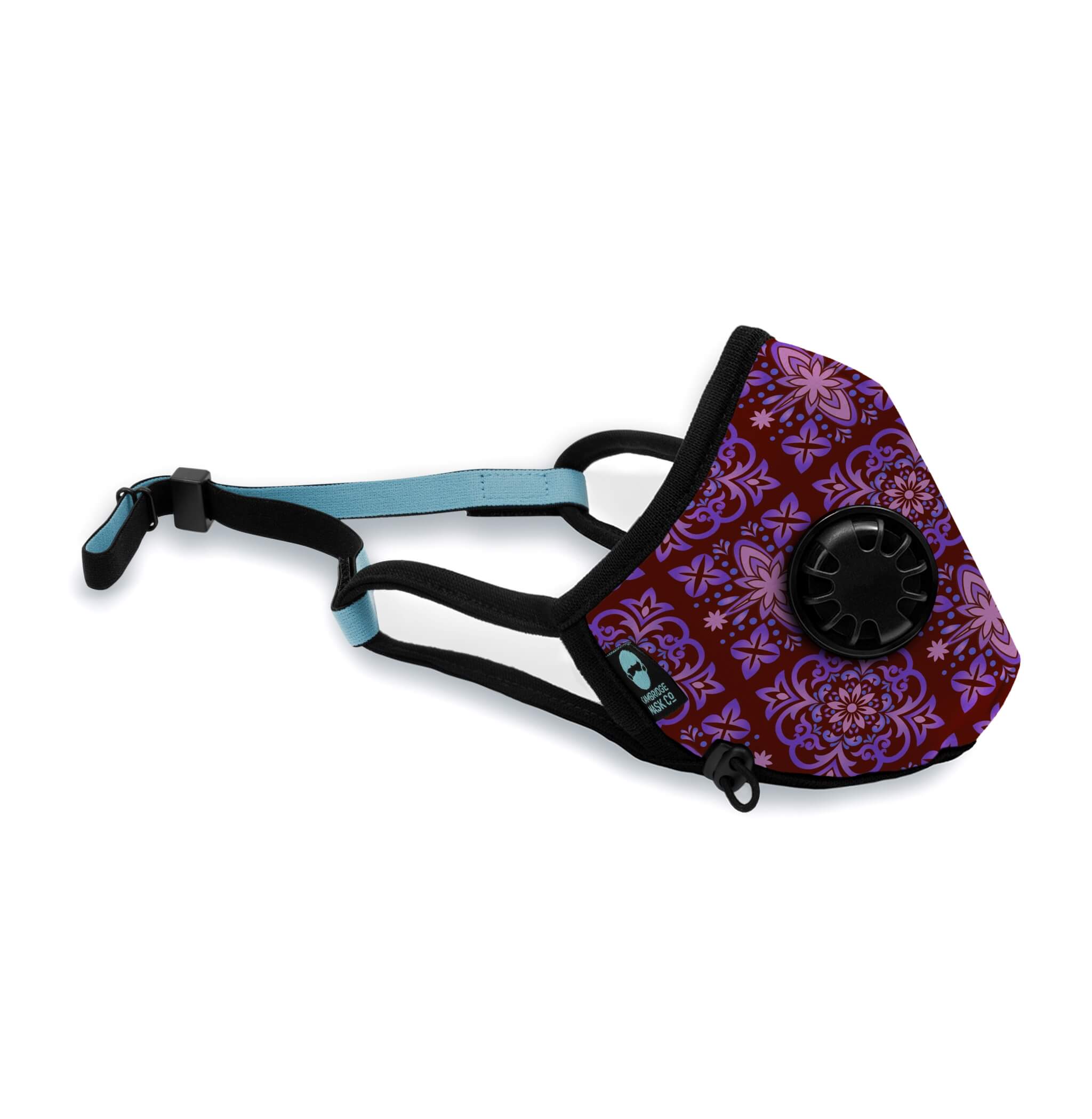 Right side angle of The Ada Pro Face Mask with the Headstrap