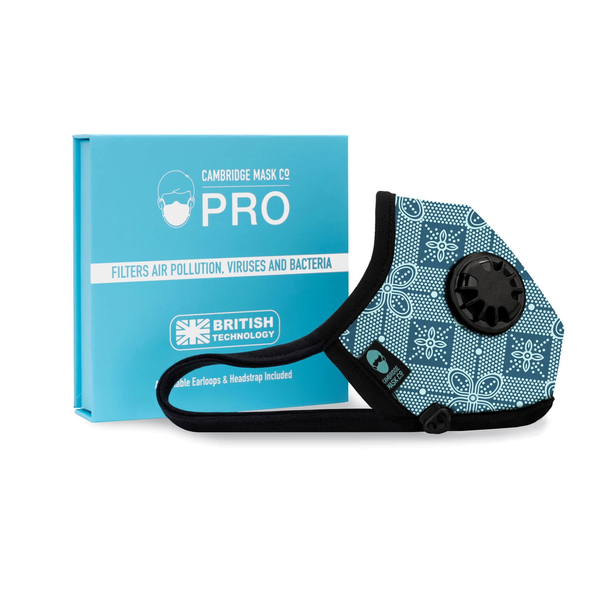The Symons Pro Face Mask with the Packaging Box