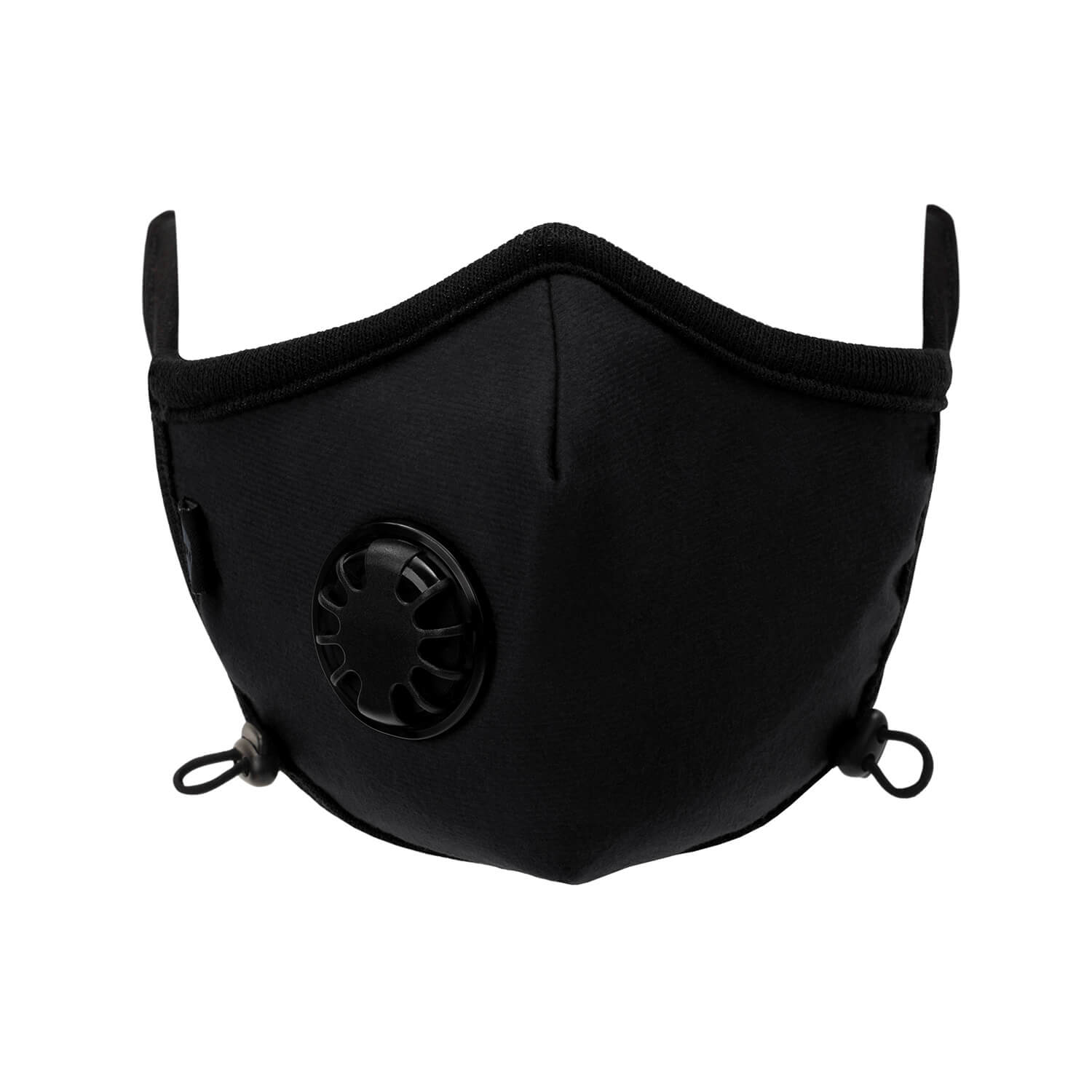 Full Front side angle of BASIC Face Mask Black