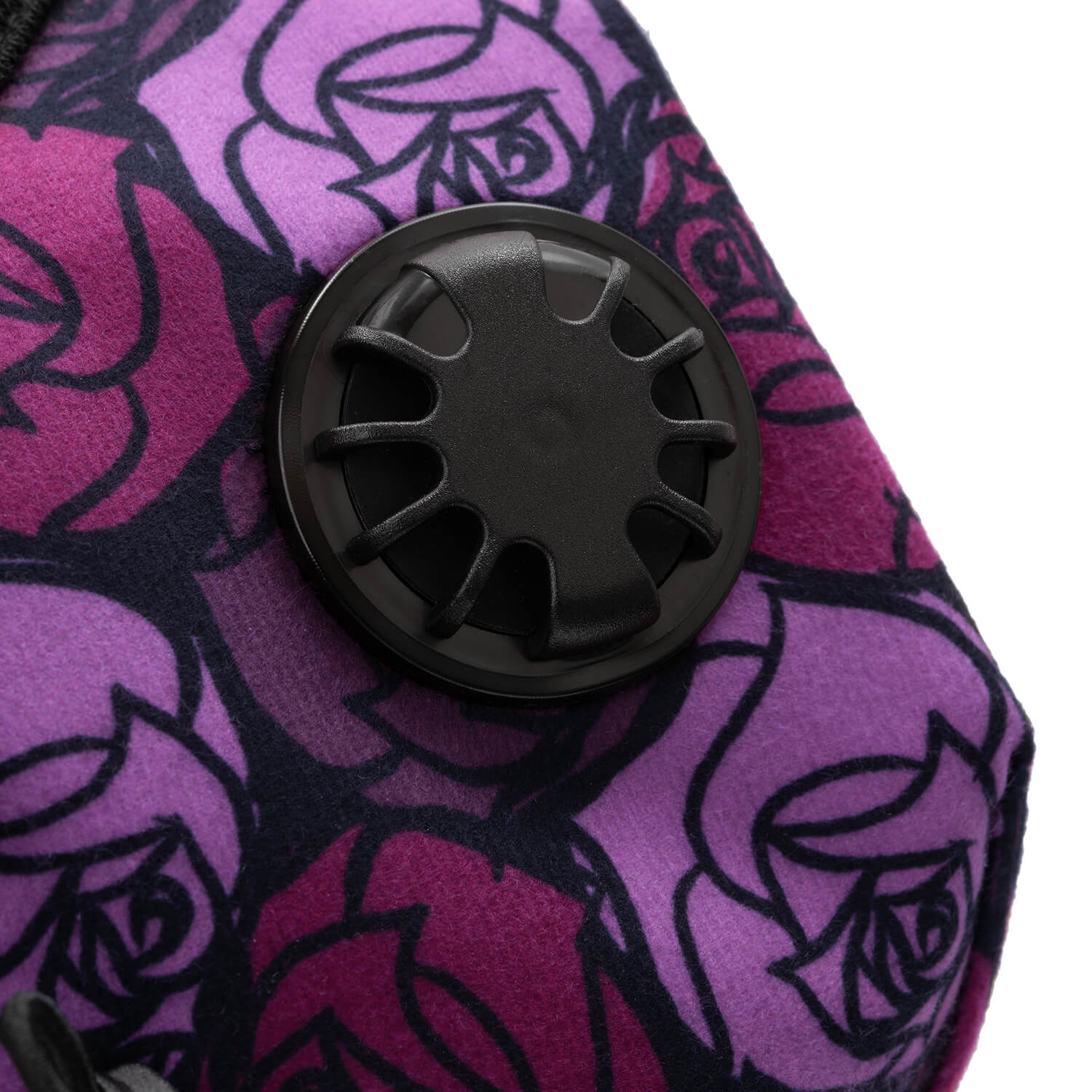 Close up image of the Valve on The 65 Roses Pro Face Mask