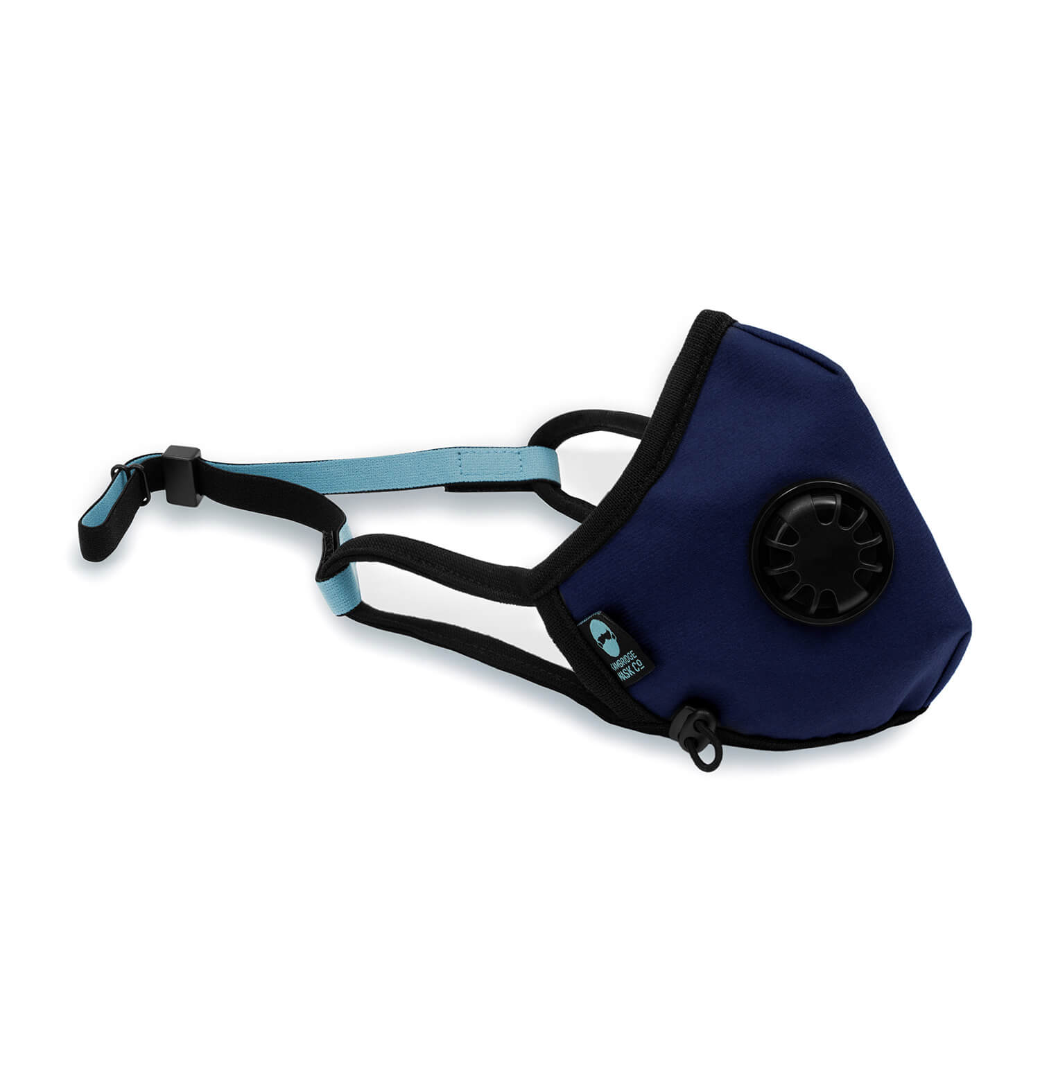 Right side angle of The Admiral Pro Face Mask with the Headstrap