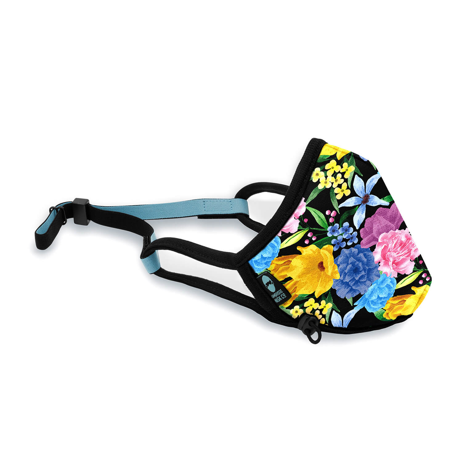 Right side angle of The Arber Non Valve Face Mask with the Headstrap