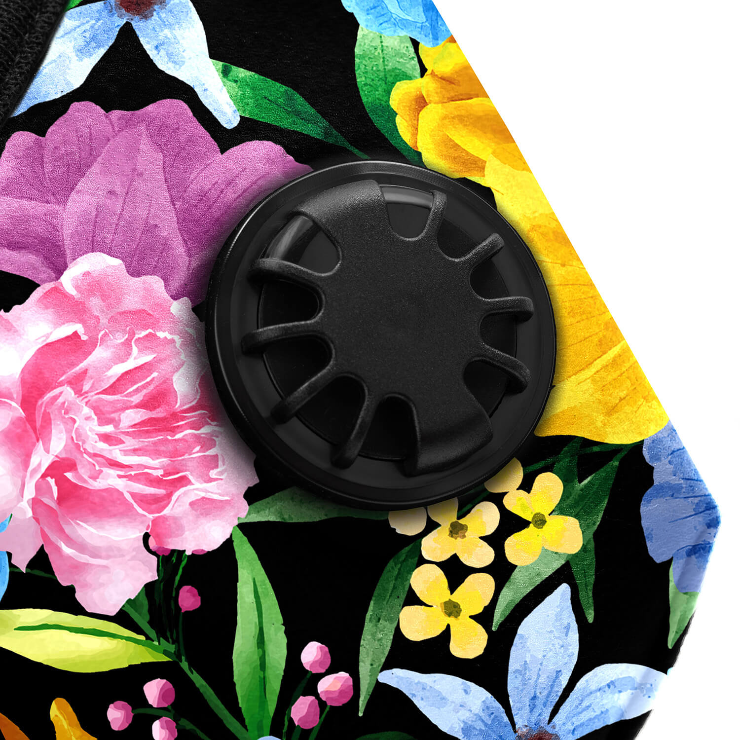 Close up image of the Valve on The Arber Pro Face Mask