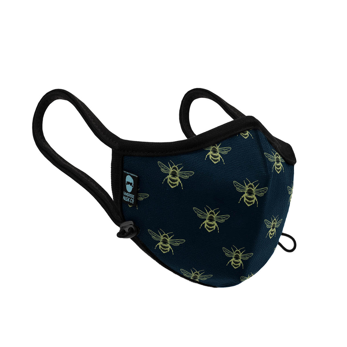 Front side angle of The Burt Non Valve Face Mask