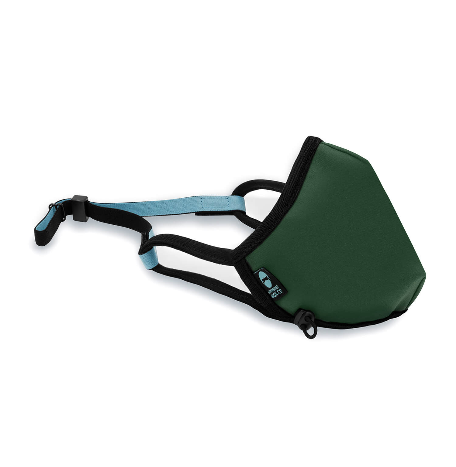 Right side angle of the The Pitt Non Valve Face Mask with the Headstrap