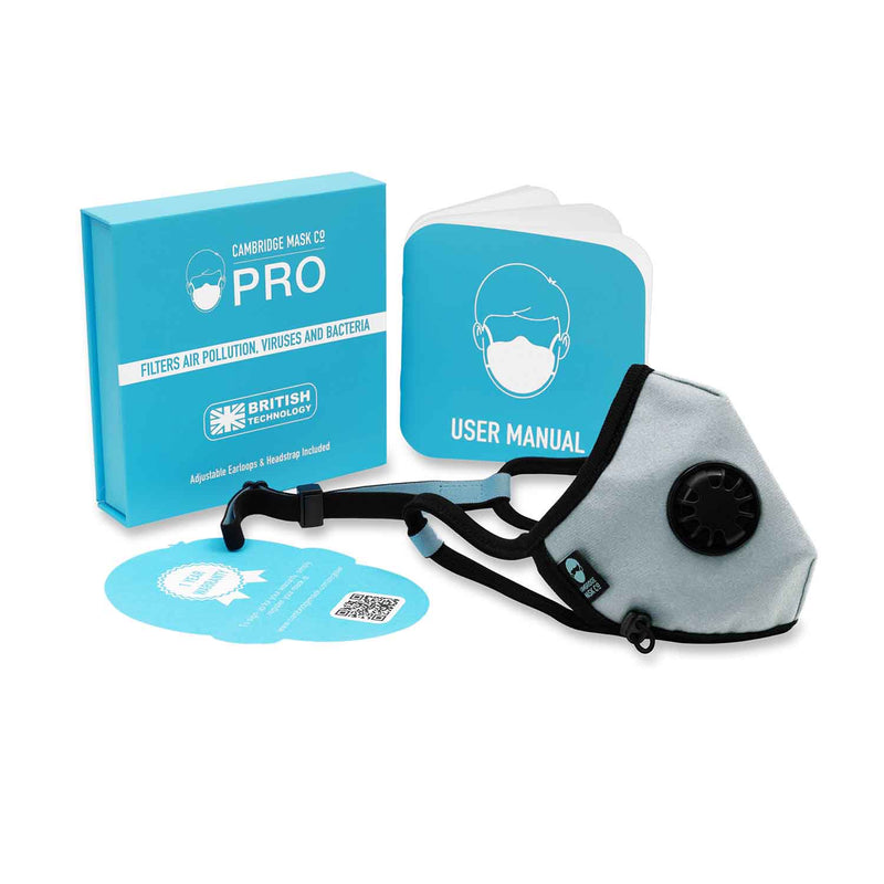 The Falcon Scott Pro Face Mask with the User Manual, Box and Warranty Card