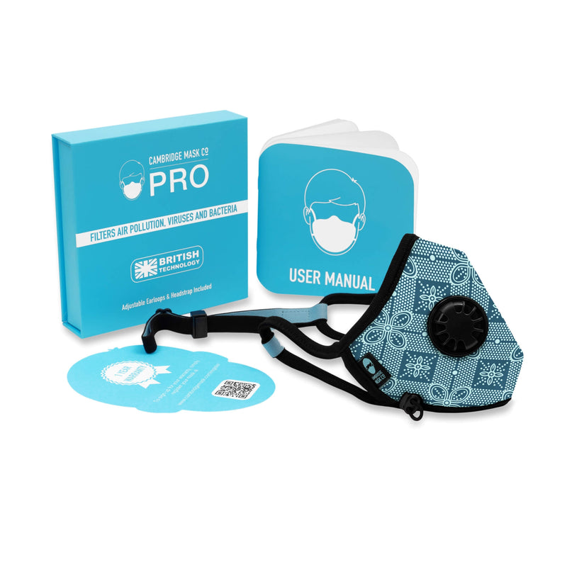 The Symons Pro Face Mask with the User Manual, Box and Warranty