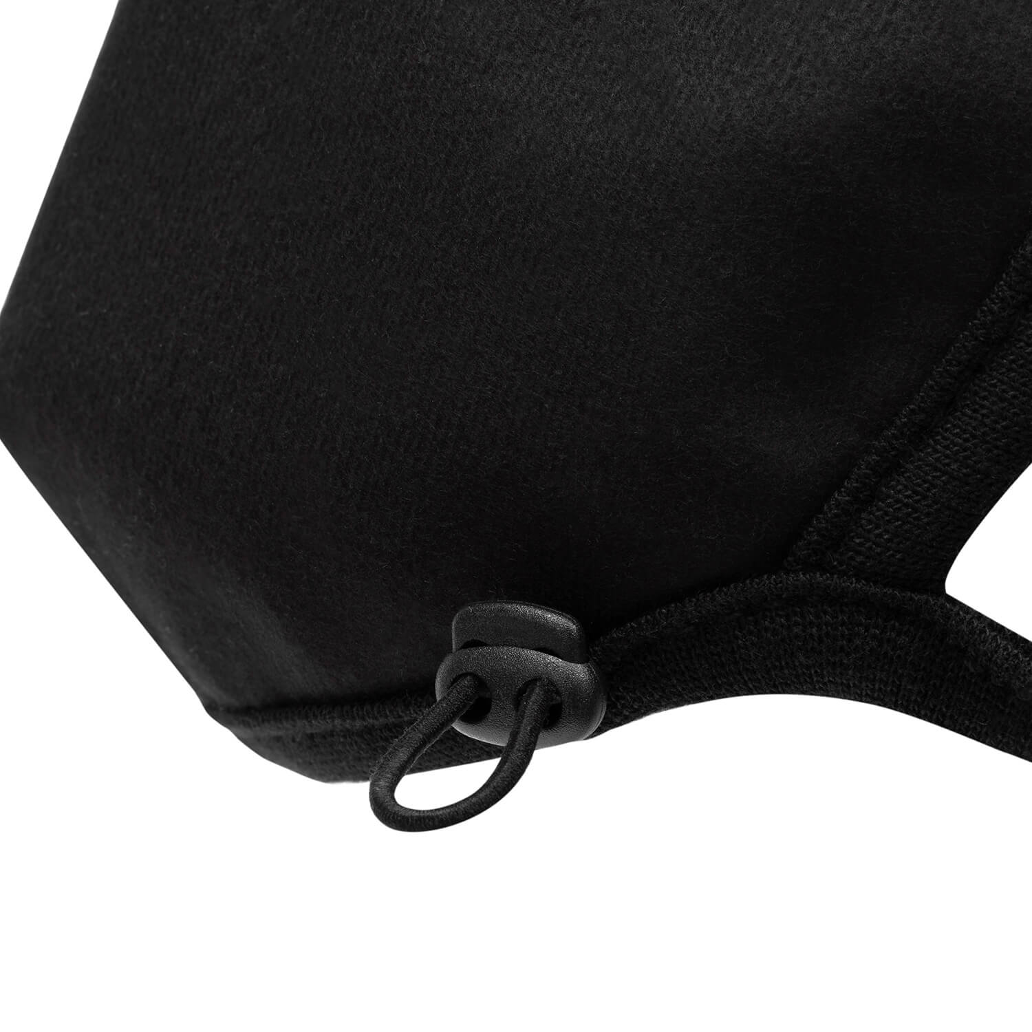 Close up image of the Toggle on BASIC Face Mask Black