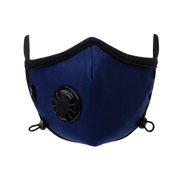 Full Front side angle of BASIC Face Mask Navy 