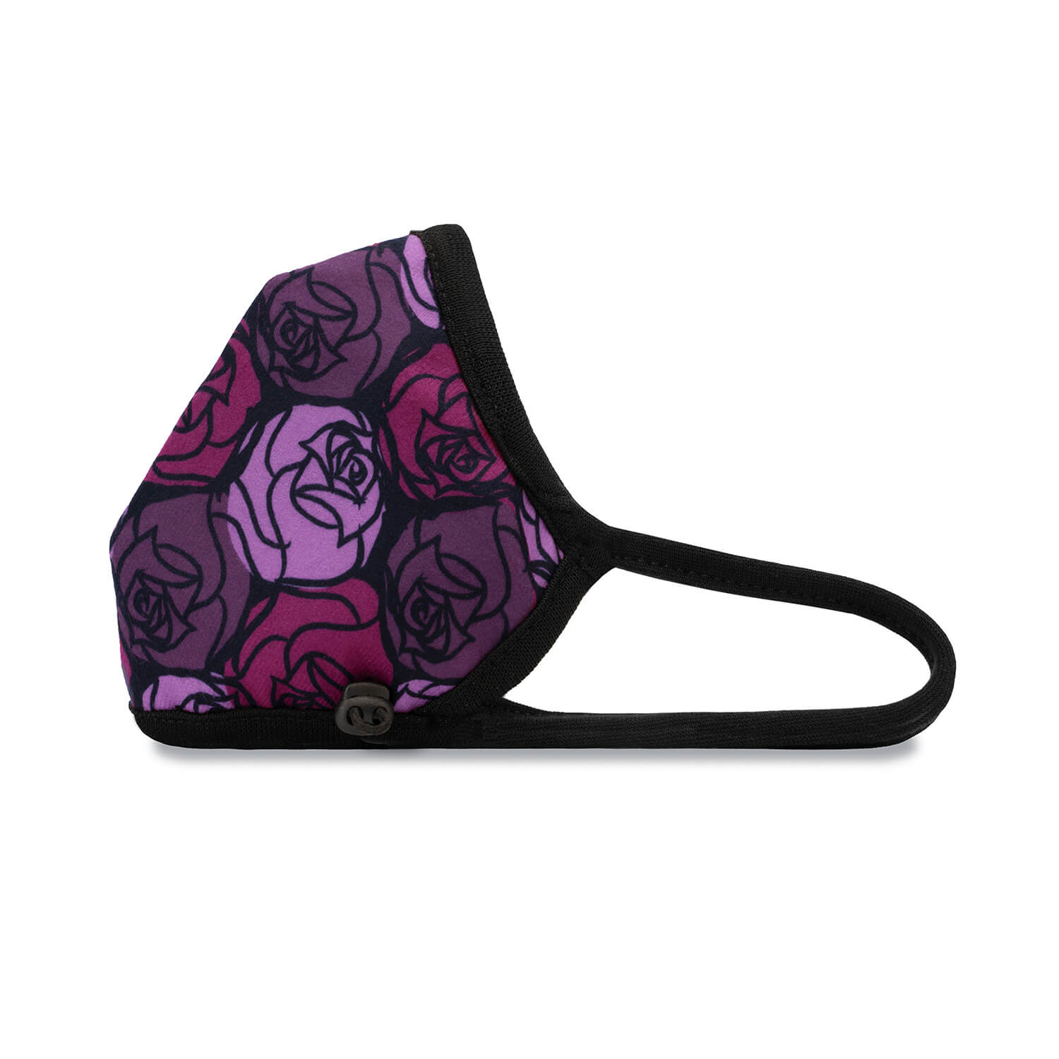 Left side angle of The 65 Roses Pro Face Mask 