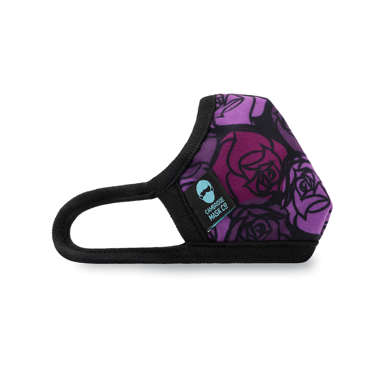 Right side angle of The 65 Roses Pro Face Mask XS size without Valve and Toggle