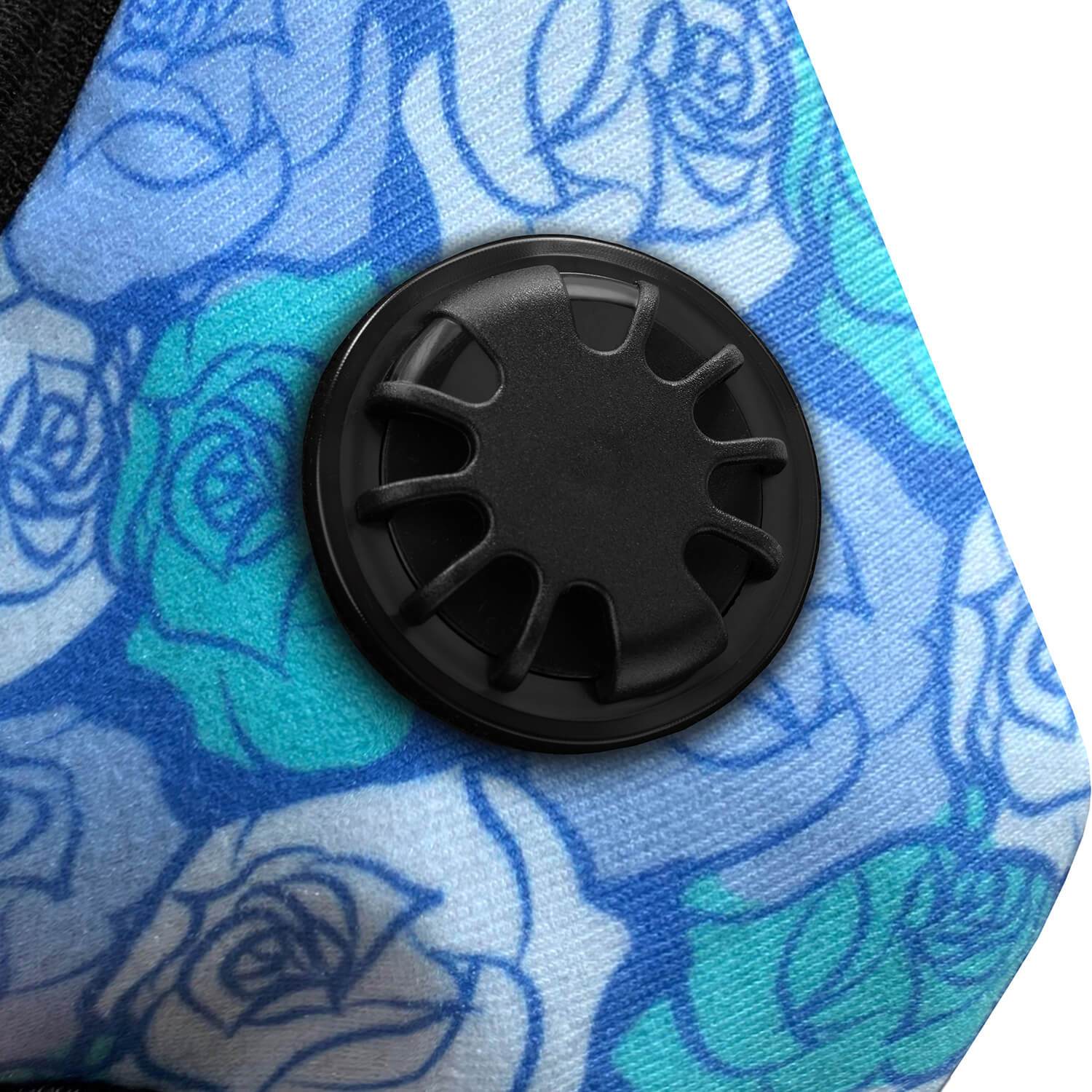 Close up image of the Valve on The Agatha Pro Face Mask 