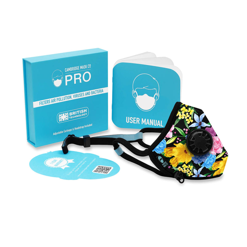 The Arber Pro Face Mask with the User Manual, Box and Warranty 