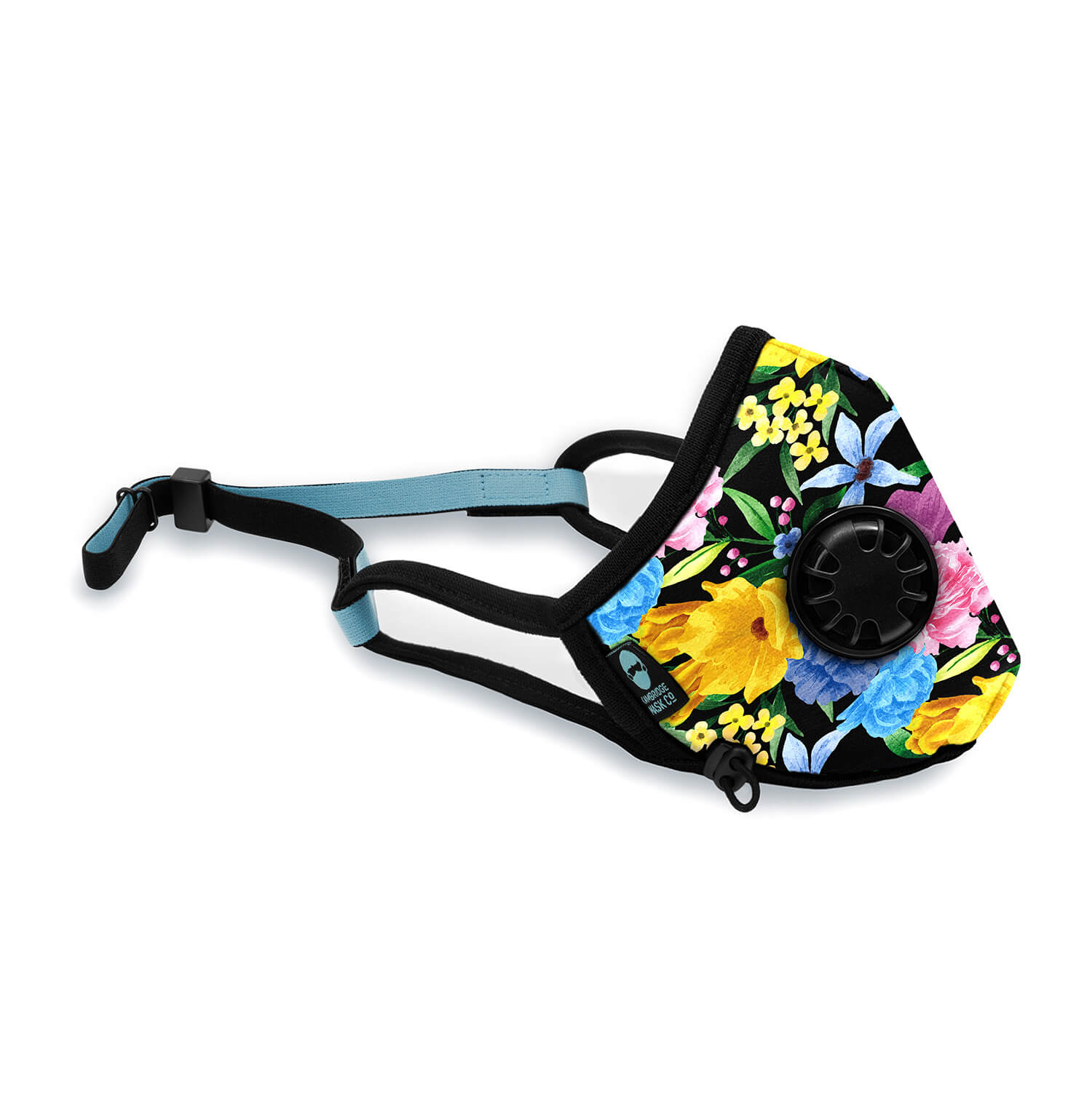 Right side angle of The Arber Pro Face Mask with the Headstrap