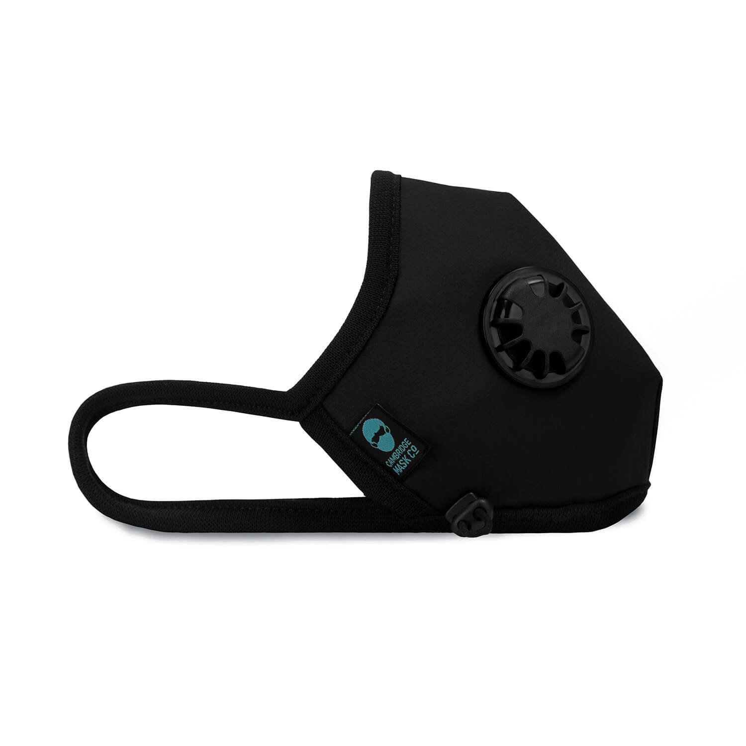 Right side angle of The Churchill Pro Face Mask with the Valve 