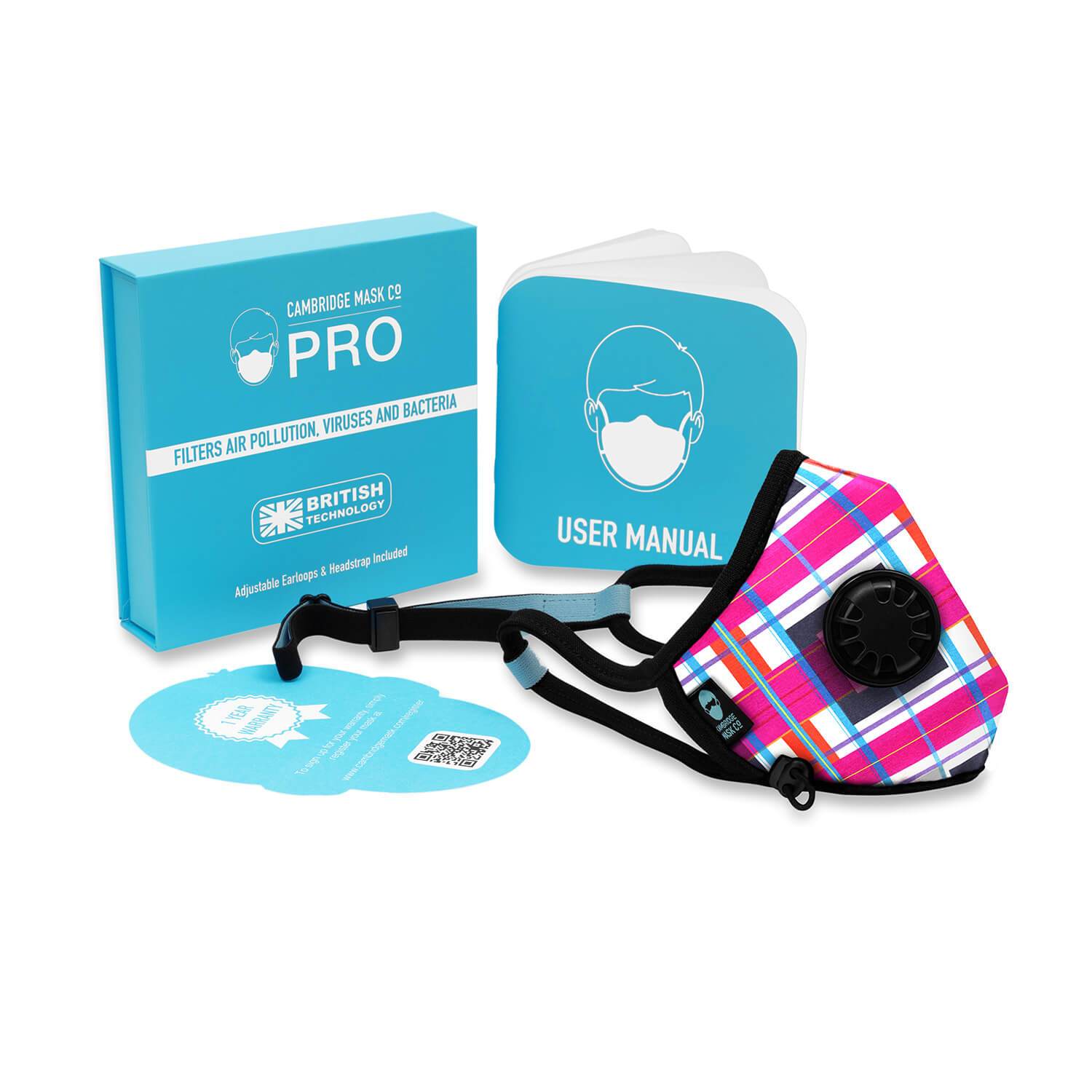 The Lady Macbeth Pro Face Mask with the User manual, Box and Warranty 