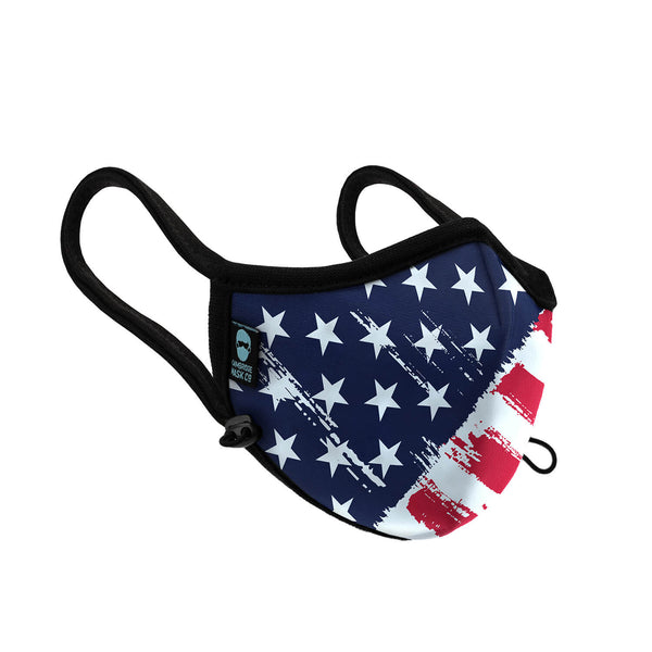 Front side angle of The Uncle Sam Non Valve Face Mask 