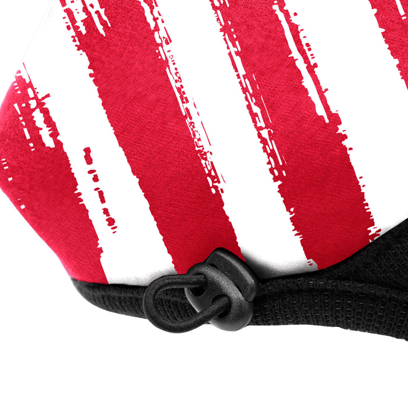Close up image of the Toggle on The Uncle Sam Non Valve Face Mask 